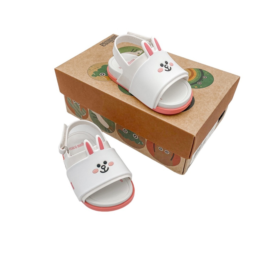 NWT MINI MELISSA Bunny Slide Sandals, Size 5